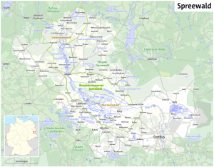 Karta nemačke oblasti Spreewald